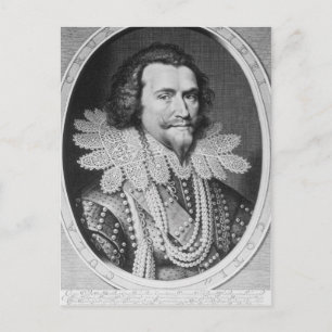 Postal Retrato de George Villiers