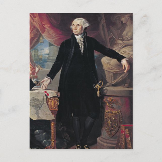 Postal Retrato de George Washington, 1796 (Anverso)