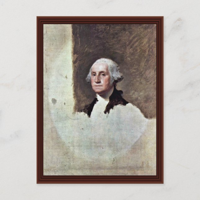 Postal Retrato De George Washington, De Gilbert Stuart (Anverso)