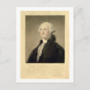 Postal Retrato de George Washington, grabado por William