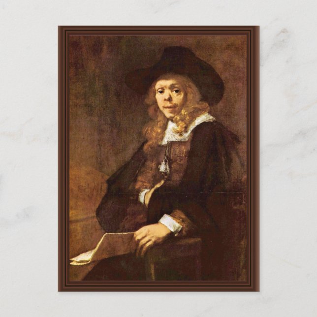 Postal Retrato De Gerard De Lairesse Por Remband (Anverso)