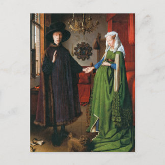 Postal Retrato de Giovanni Arnolfini y su esposa