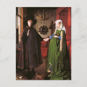 Postal Retrato de Giovanni Arnolfini y su esposa