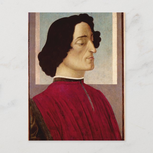Postal Retrato de Giuliano de' Medici c.1480 (Anverso)