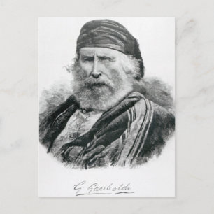 Postal Retrato de Giuseppe Garibaldi