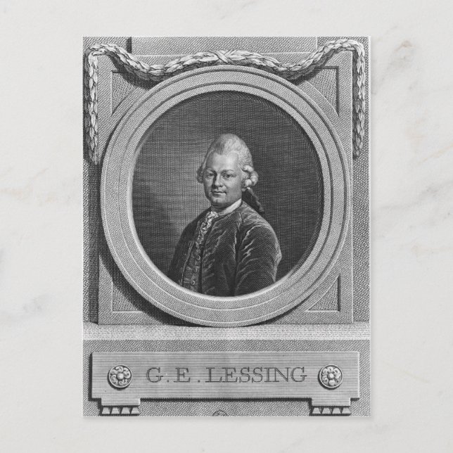 Postal Retrato de Gotthold Ephraim Lessing (Anverso)