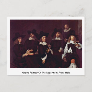 Postal Retrato De Grupo De Regentes Por Frans Hals