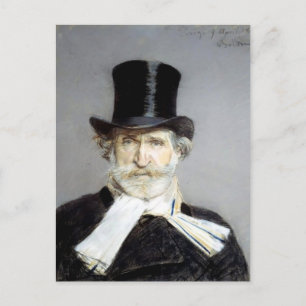 Postal Retrato de Guiseppe Verdi de Giovanni Boldini