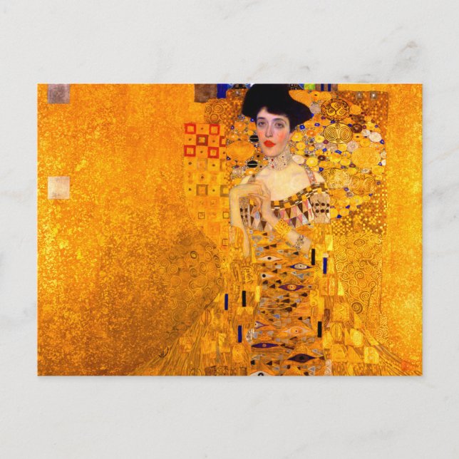 Postal Retrato de Gustav Klimt de Adele Bloch Bauer (Anverso)