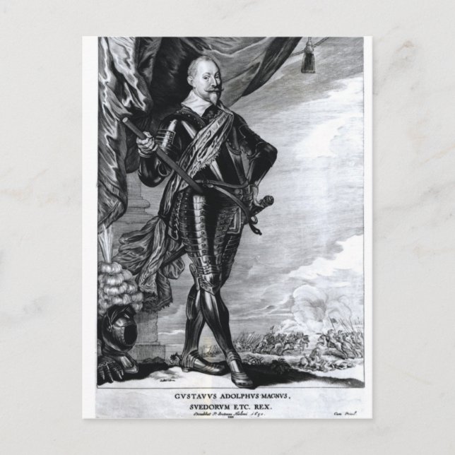 Postal Retrato de Gustavus Adolphus el Grande (Anverso)