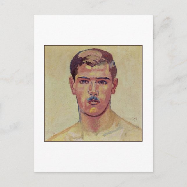 Postal Retrato de Hans Adam por Amiet (Anverso)