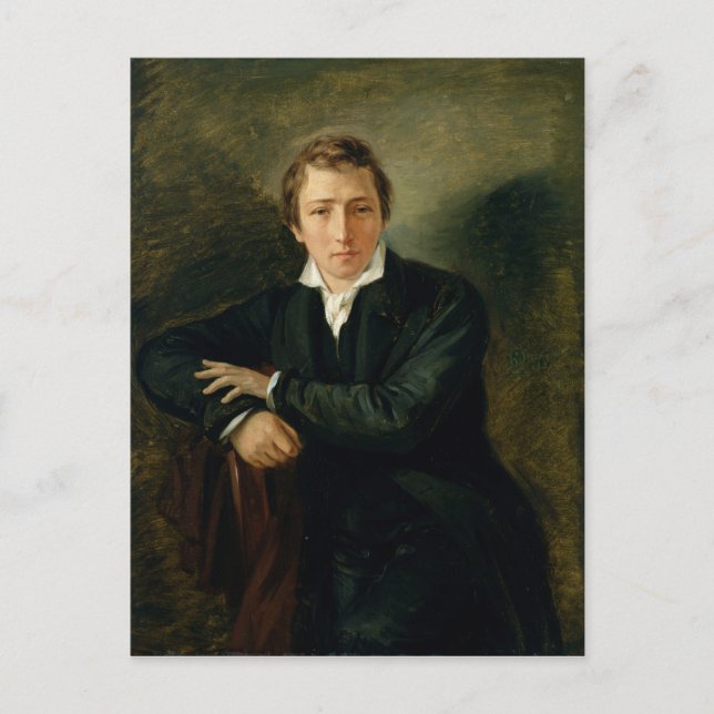 Postal Retrato de Heinrich Heine 1831 (Anverso)