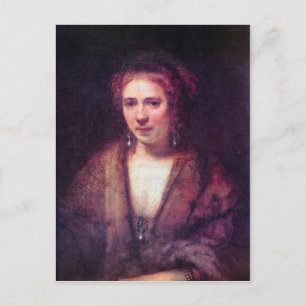 Postal Retrato de Hendrickje Stoffels por Rembrandt