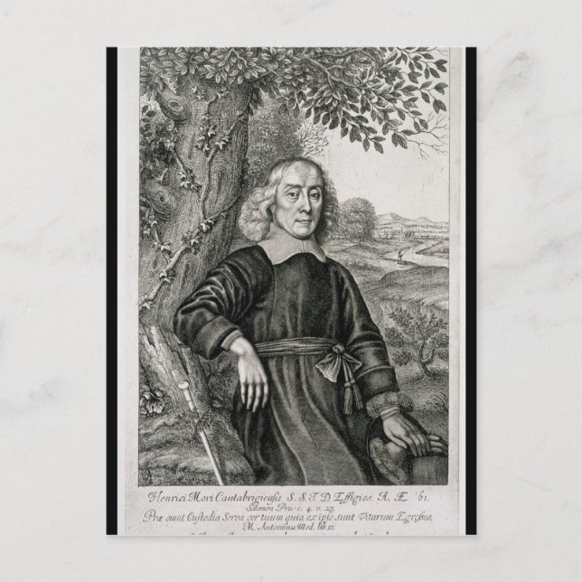 Postal Retrato de Henry More (1614-87) frontispiece a h (Anverso)