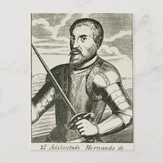 Postal Retrato de Hernando de Soto (Anverso)