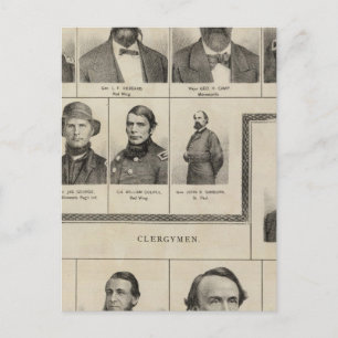 Postal Retrato de hombres militares, Minnesota