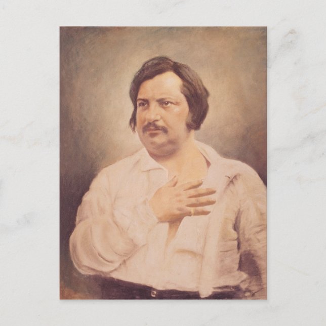 Postal Retrato de Honore de Balzac (Anverso)