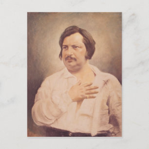 Postal Retrato de Honore de Balzac
