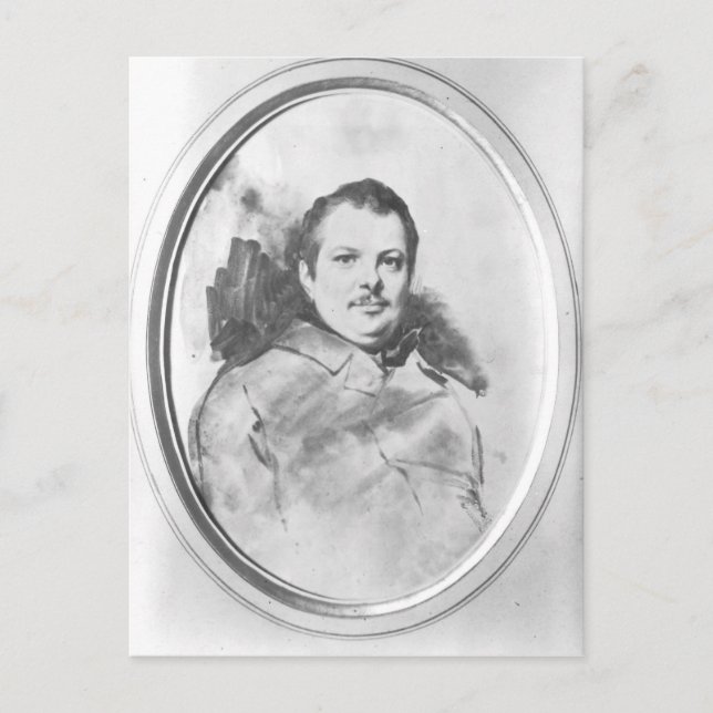 Postal Retrato de Honore de Balzac c.1820 (Anverso)