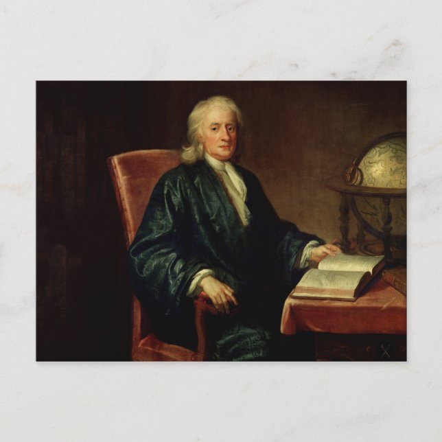 Postal Retrato de Isaac Newton , c.1726 (Anverso)