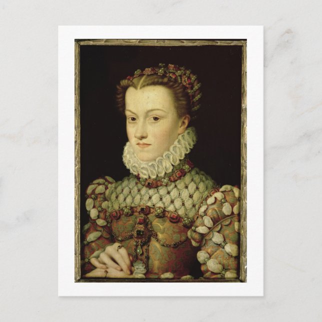 Postal Retrato de Isabel de Austria (1554-92) Reina o (Anverso)
