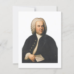 Postal Retrato de J.S. Bach