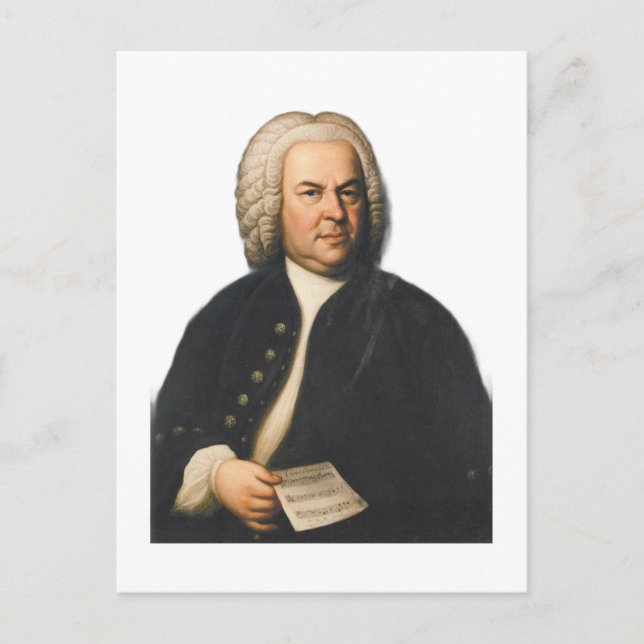 Postal Retrato de J.S. Bach (Anverso)