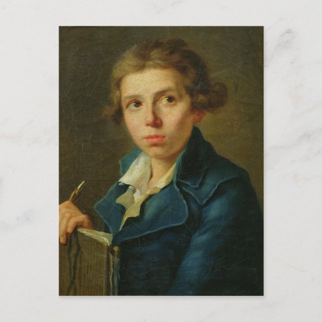 Postal Retrato de Jacques-Louis David como un joven (Anverso)