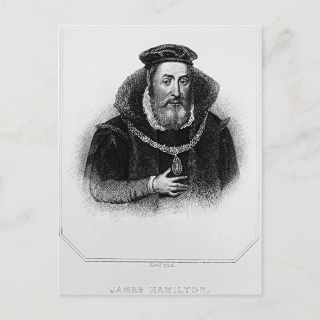 Postal Retrato de James Hamilton Segundo Conde de Arran (Anverso)