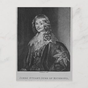 Postal Retrato de James, primer duque de Richmond,