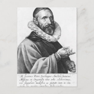 Postal Retrato de Jan Pieterszoon Sweelinck, 1624