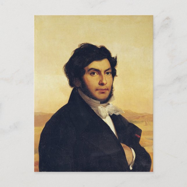 Postal Retrato de Jean-Francois Champollion 1831 (Anverso)