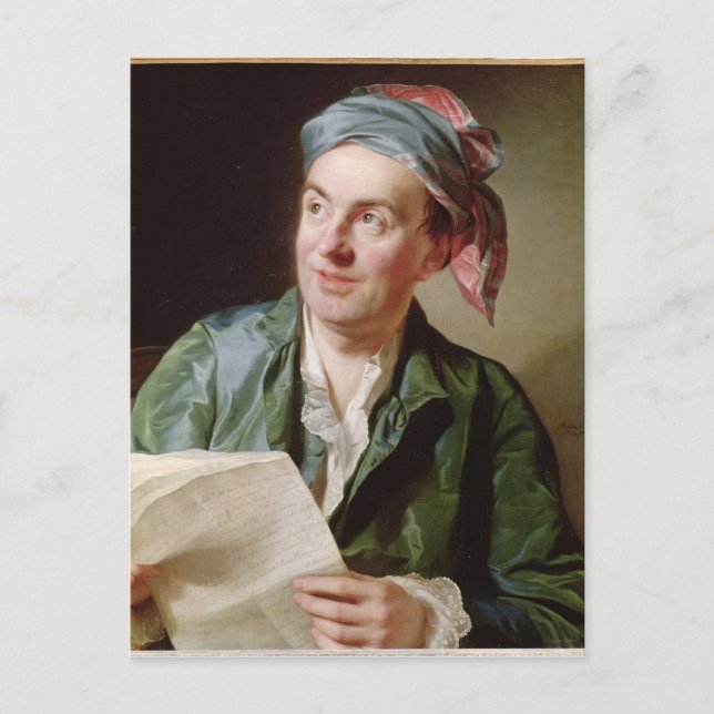 Postal Retrato de Jean-Francois Marmontel 1767 (Anverso)