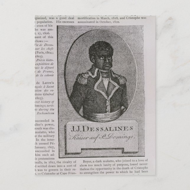 Postal Retrato de Jean-Jacques Dessalines (Anverso)