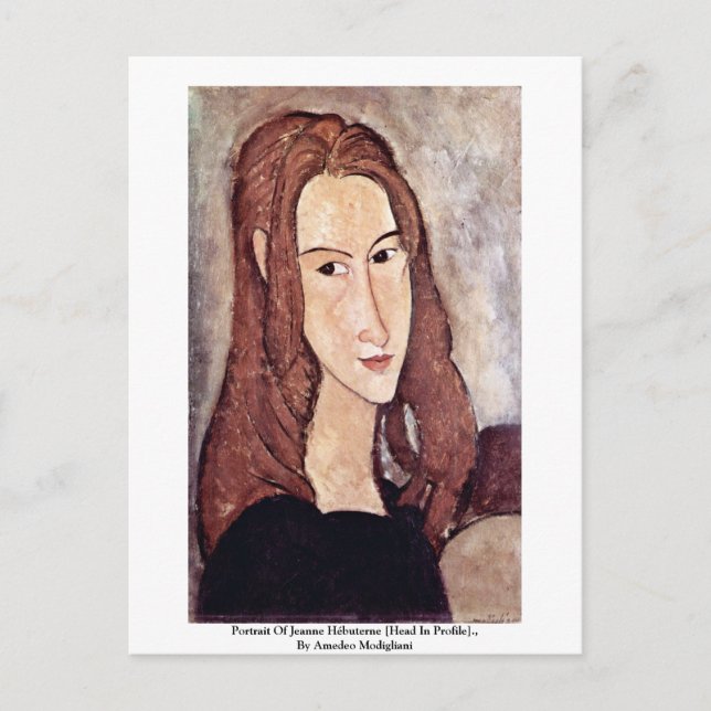 Postal Retrato De Jeanne Hébuterne [Head In Profile], (Anverso)