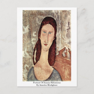 Postal Retrato De Jeanne Hebuterne Por Amedeo Modigliani