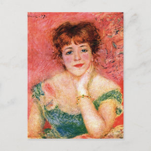 Postal Retrato de Jeanne Samary por Pierre Renoir