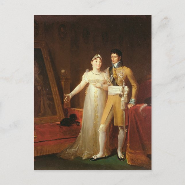 Postal Retrato de Jerome Bonaparte y su esposa (Anverso)