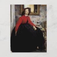 Retrato de Jeune Femme en Veste Rouge