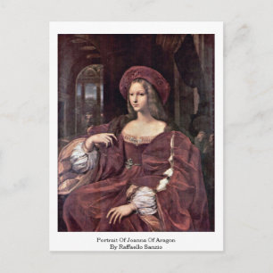 Postal Retrato De Joanna De Aragón Por Raffaello Sanzio