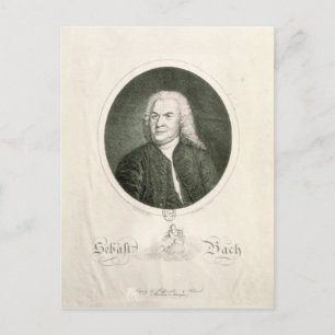 Postal Retrato de Johann Sebastian Bach