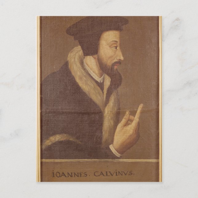 Postal Retrato de John Calvin (Anverso)
