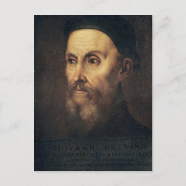 Postal Retrato de John Calvin (Anverso)