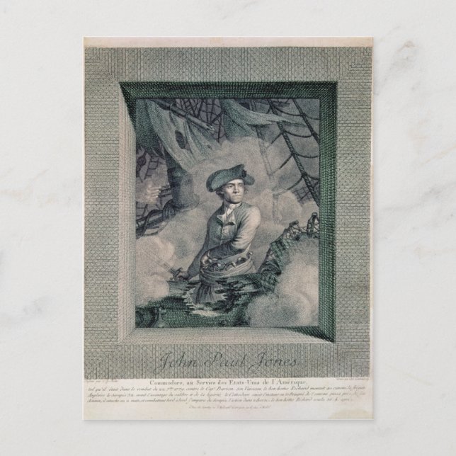 Postal Retrato de John Paul Jones (Anverso)