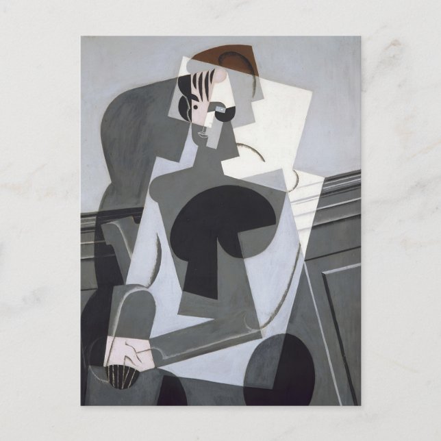 Postal Retrato de Josette Juan Gris Cubism (Anverso)