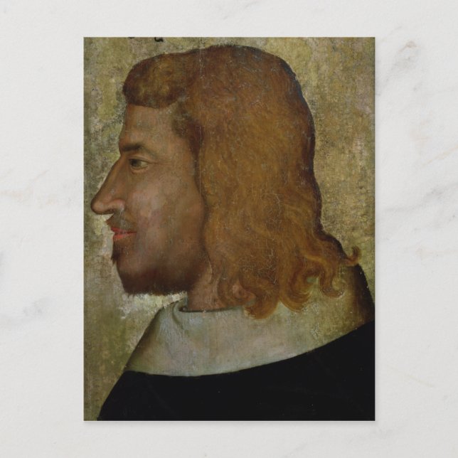 Postal Retrato de Juan II, "el bueno" rey de Francia (Anverso)