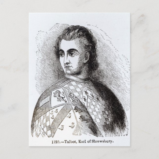 Postal Retrato de Juan Talbot (Anverso)