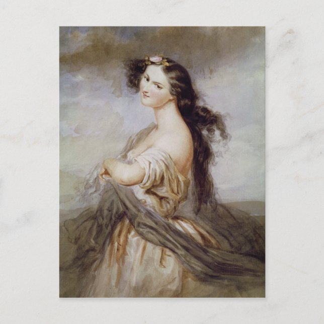 Postal Retrato de Juliette Drouet (Anverso)