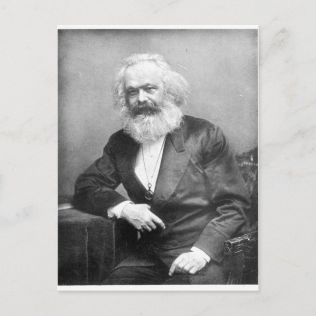 Postal Retrato de Karl Marx (Anverso)