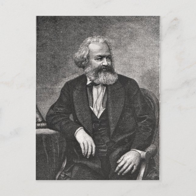 Postal Retrato de Karl Marx 1857 (Anverso)
